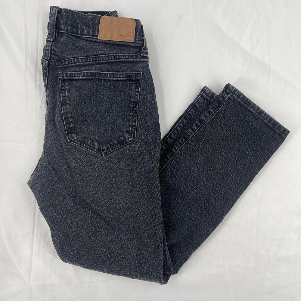 Madewell Mid Rise Straight Leg Jeans Stonewashed Black 27 Mid Rise Vintage Style